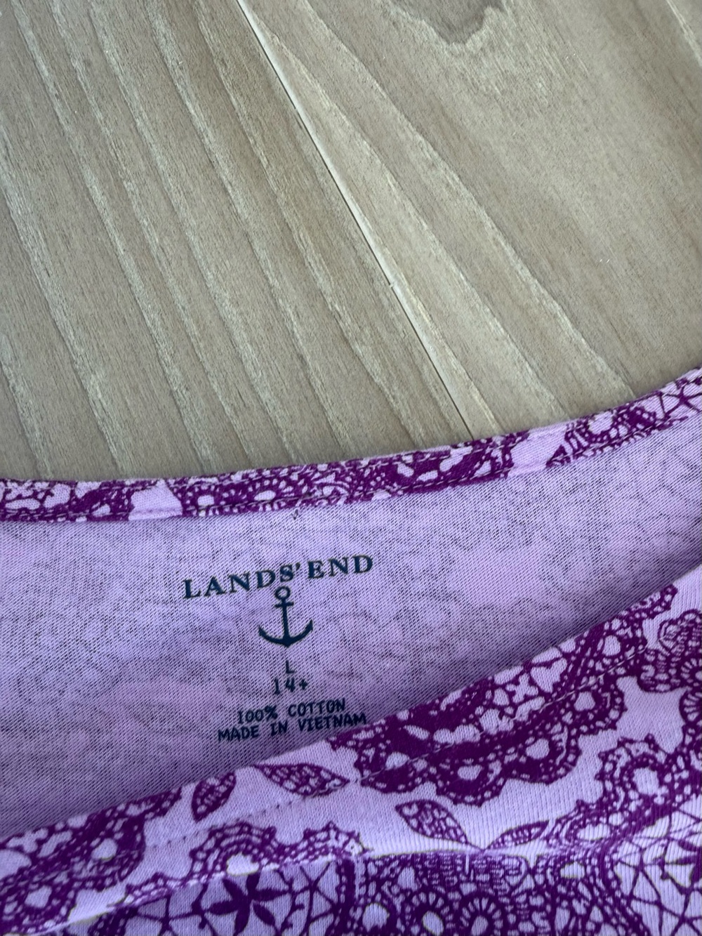 GAP Girls Blue Stripe Dress & lands end Purple Paisley Tunic - Picture 2 of 3